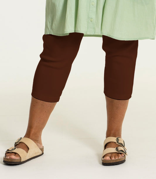 Gozzip Woman Clara 7/8 Leggings - FLERE FARVER 3/4 Pant 79 Brown