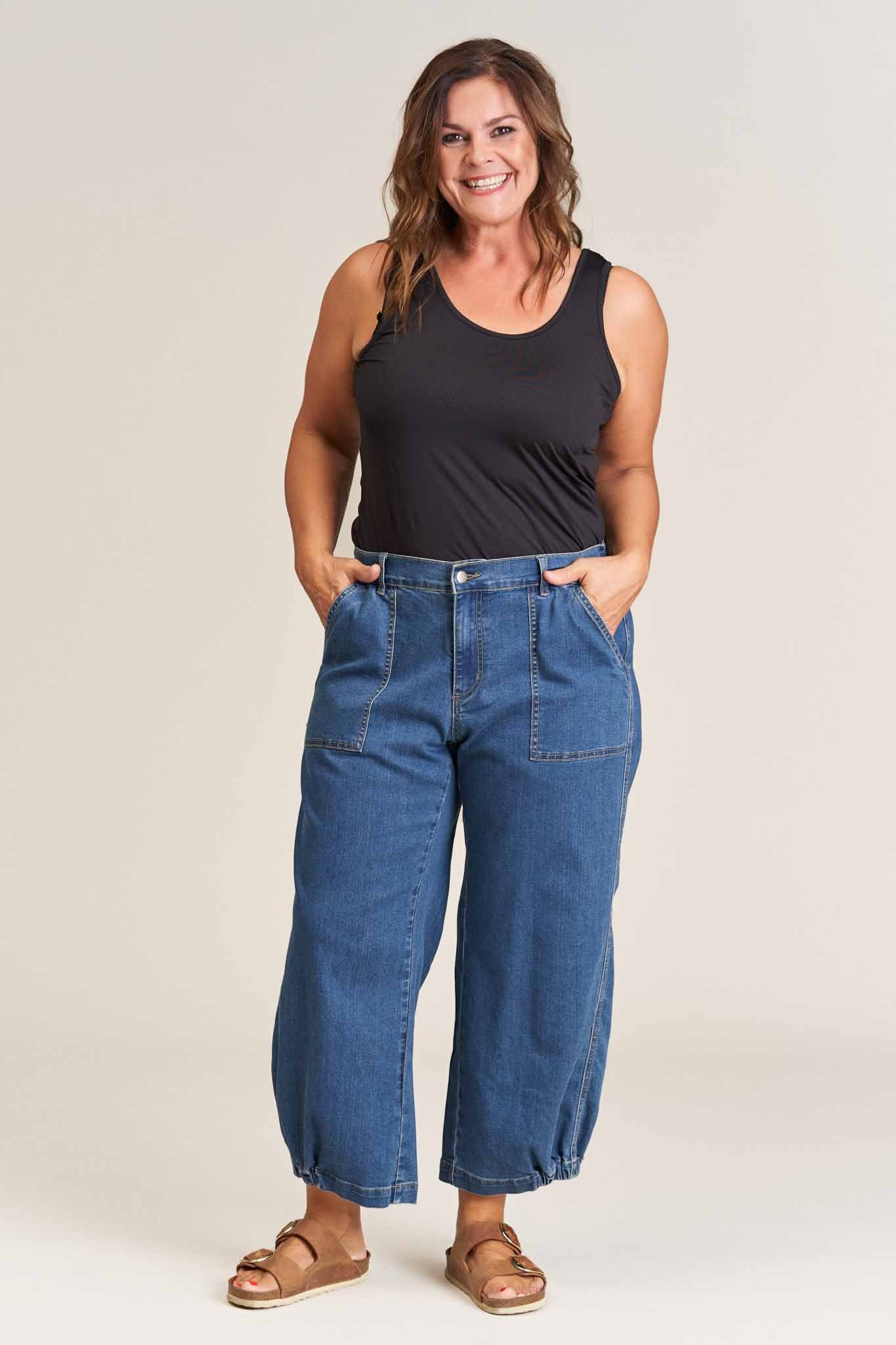 Gozzip Woman Clara Baggy pants Jeans Denim Blue