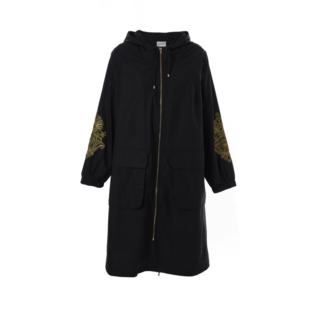 Gozzip Woman GBeate a-shaped coat Coat Black