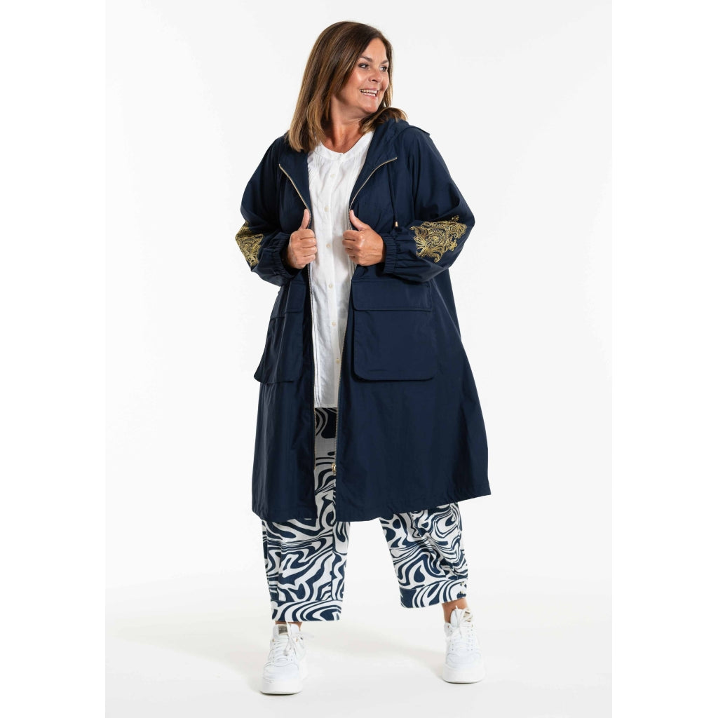 Gozzip Woman GBeate a-shaped coat Coat Navy