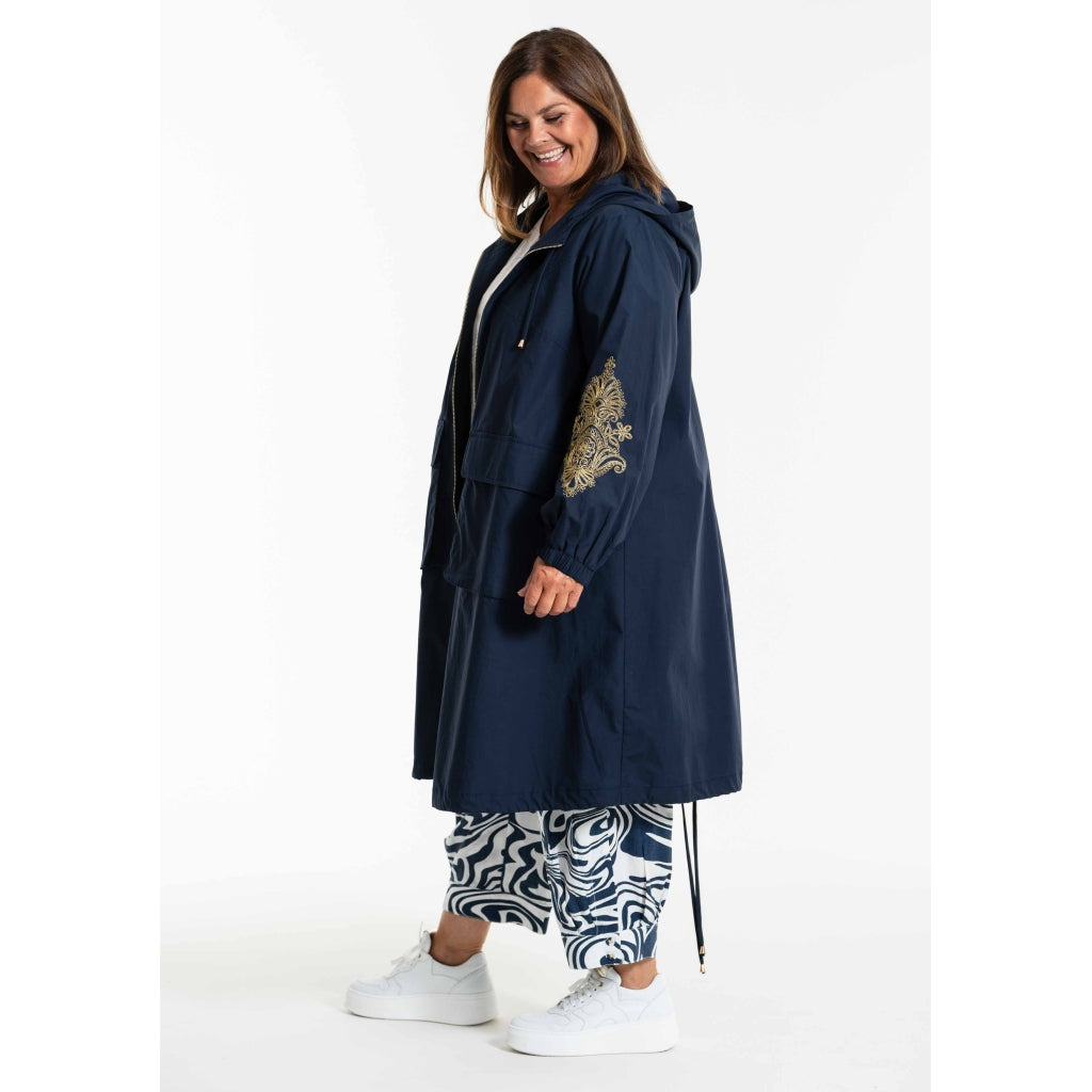 Gozzip Woman GBeate a-shaped coat Coat Navy
