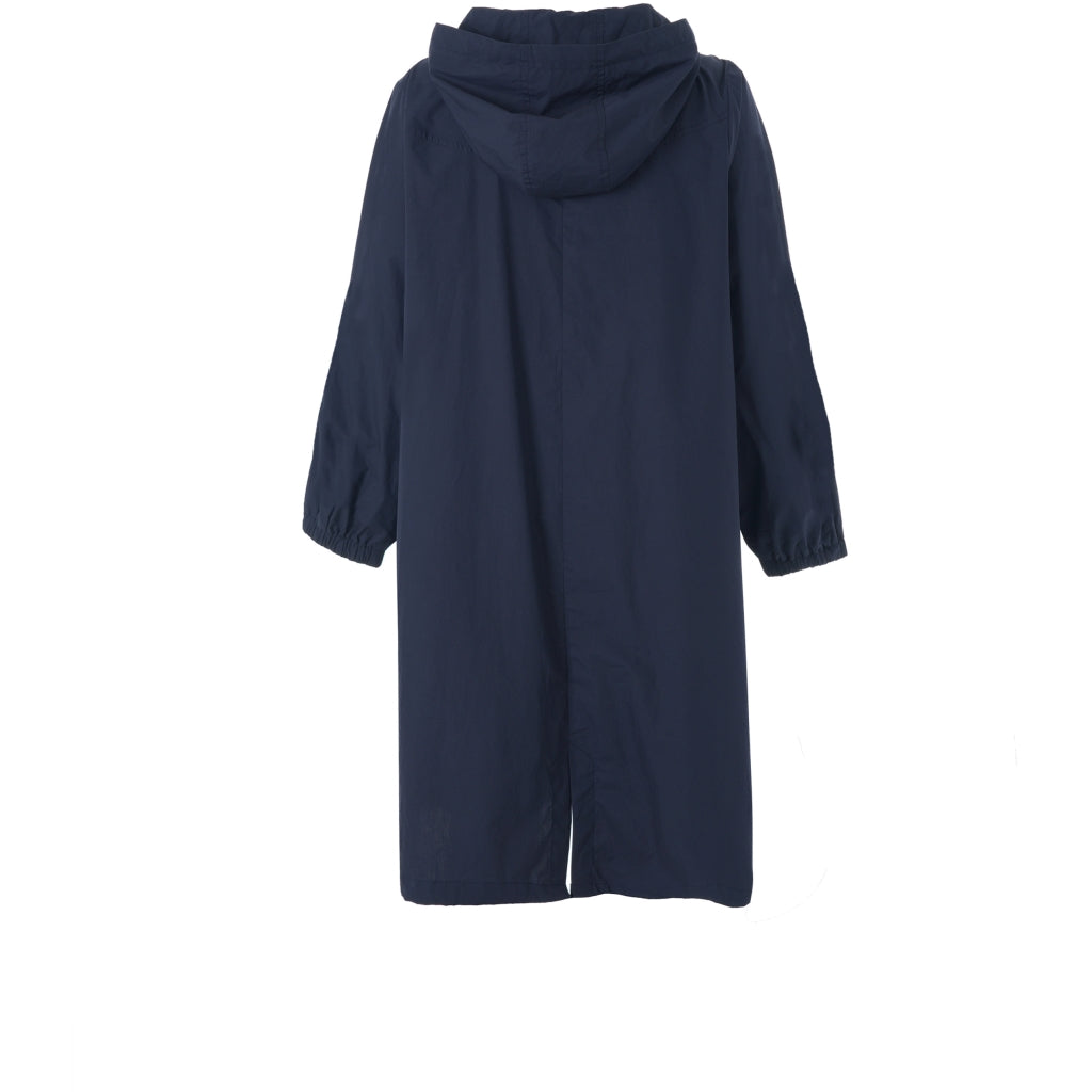 Gozzip Woman GBeate a-shaped coat with no embroidery Coat Navy