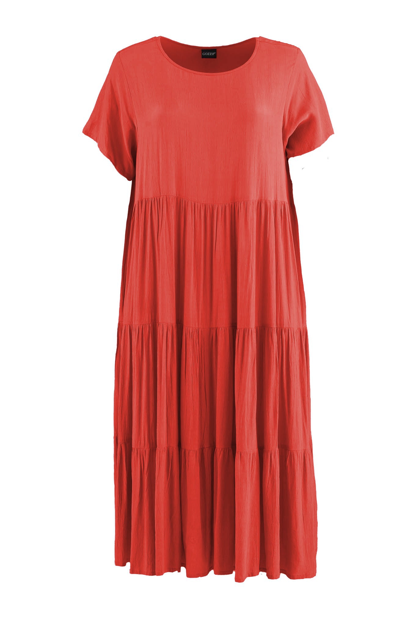 Gozzip Woman Sussie Long Dress - FLERE FARVER Long Dress Coral