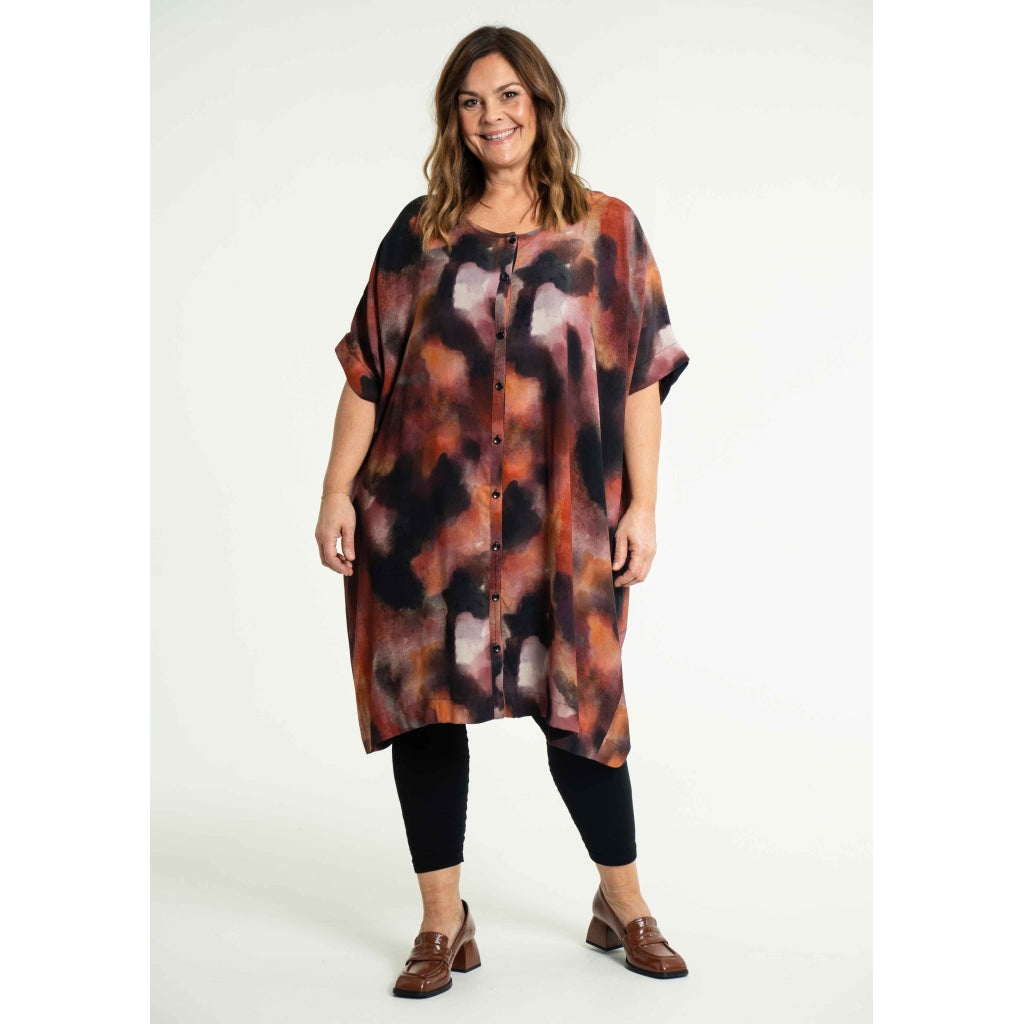 Gozzip Woman Charlotte Oversize shirt Tunic Oversize shirt tunic Multi Printed