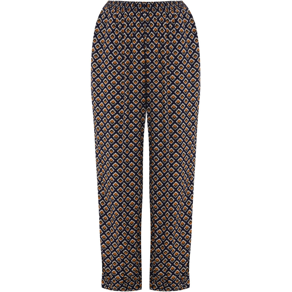 Studio Christine Trousers Trousers Blue with orange squares