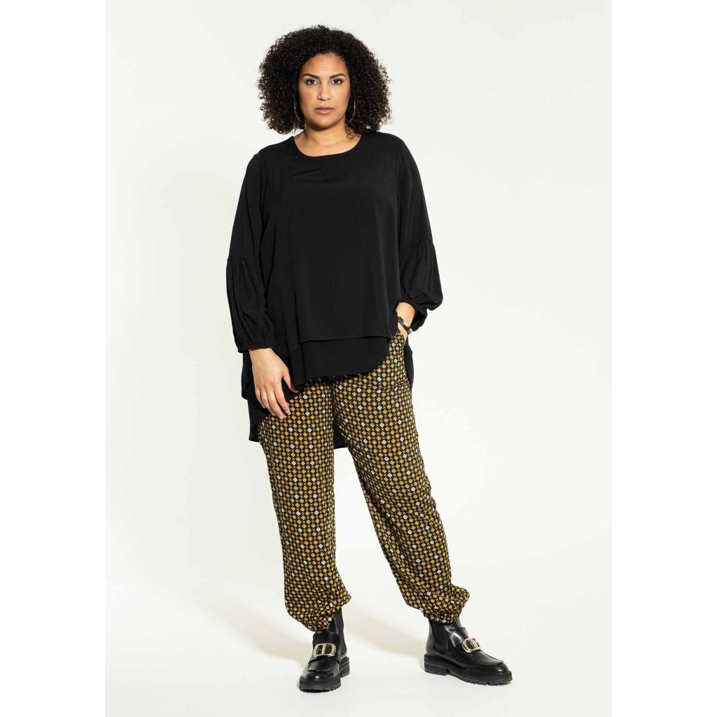 Studio Christine Trousers Trousers Black With Camel
