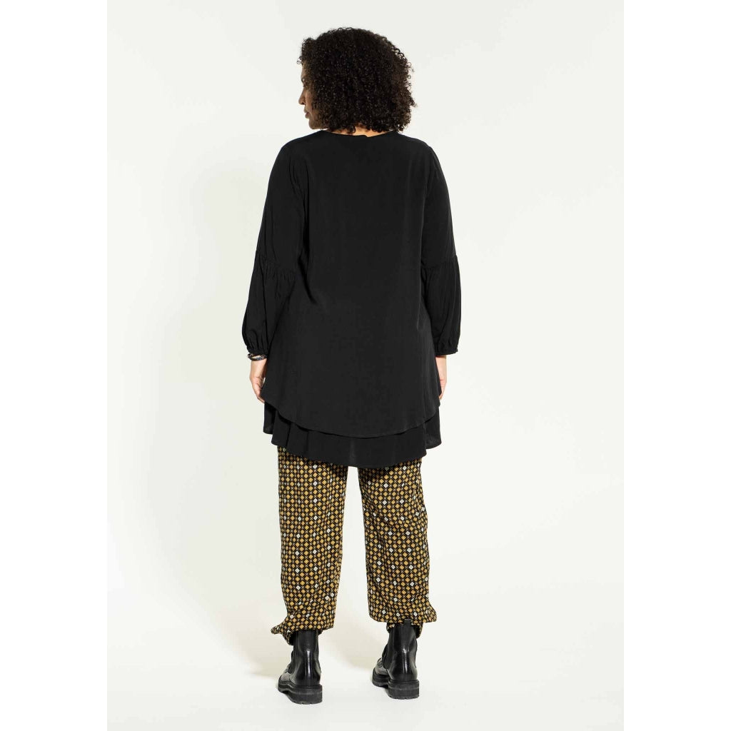 Studio Christine Trousers Trousers Black With Camel