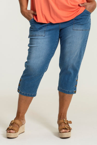 Loose on sale capri jeans