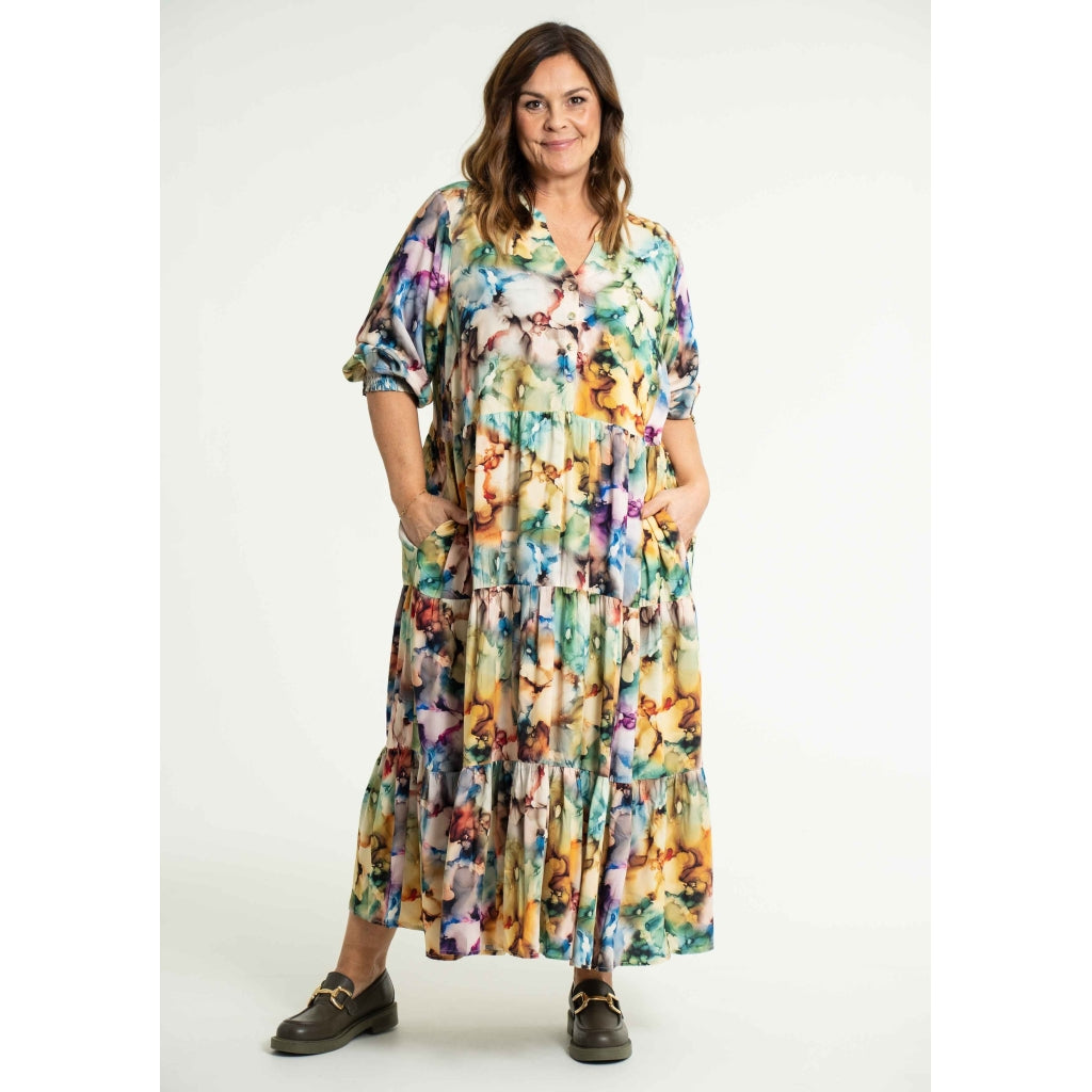 Gozzip Woman Conny Long Dress Long Dress Multi Printed