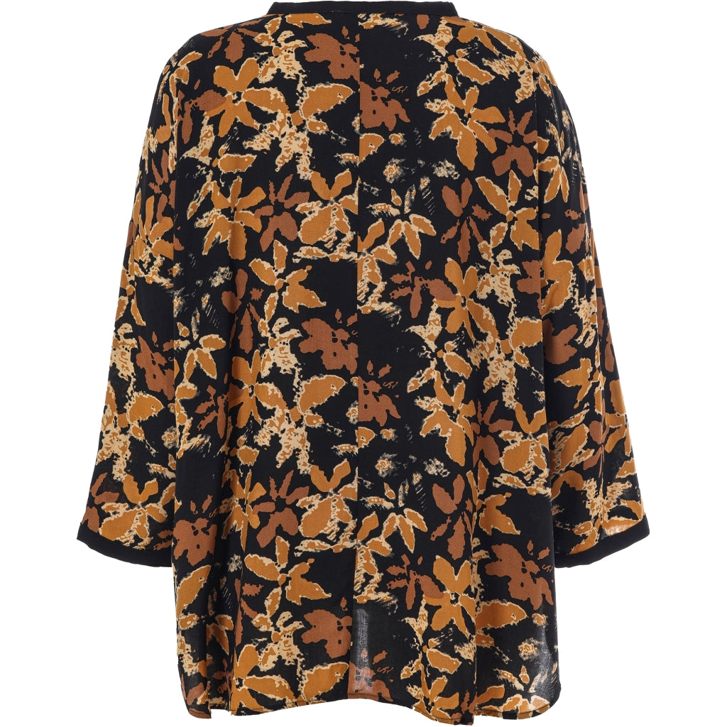 Studio Eane Blouse Blouse Black with camel clouds