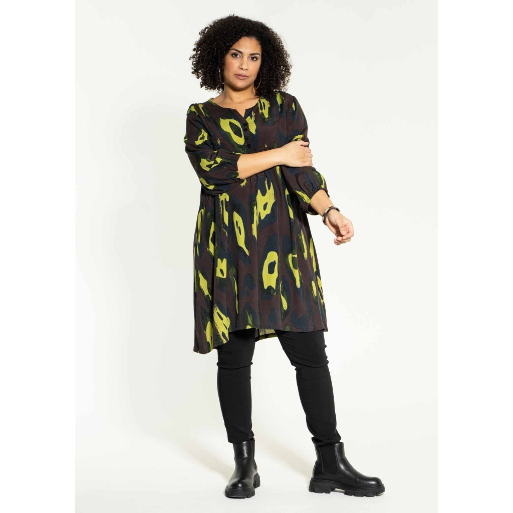 Studio Emily Tunic Tunic Brown with green spots