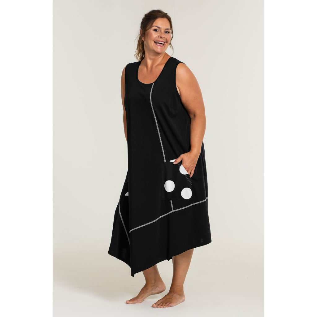 Gozzip Woman Feline A-shape dress - FLERE FARVER Dress Black/White