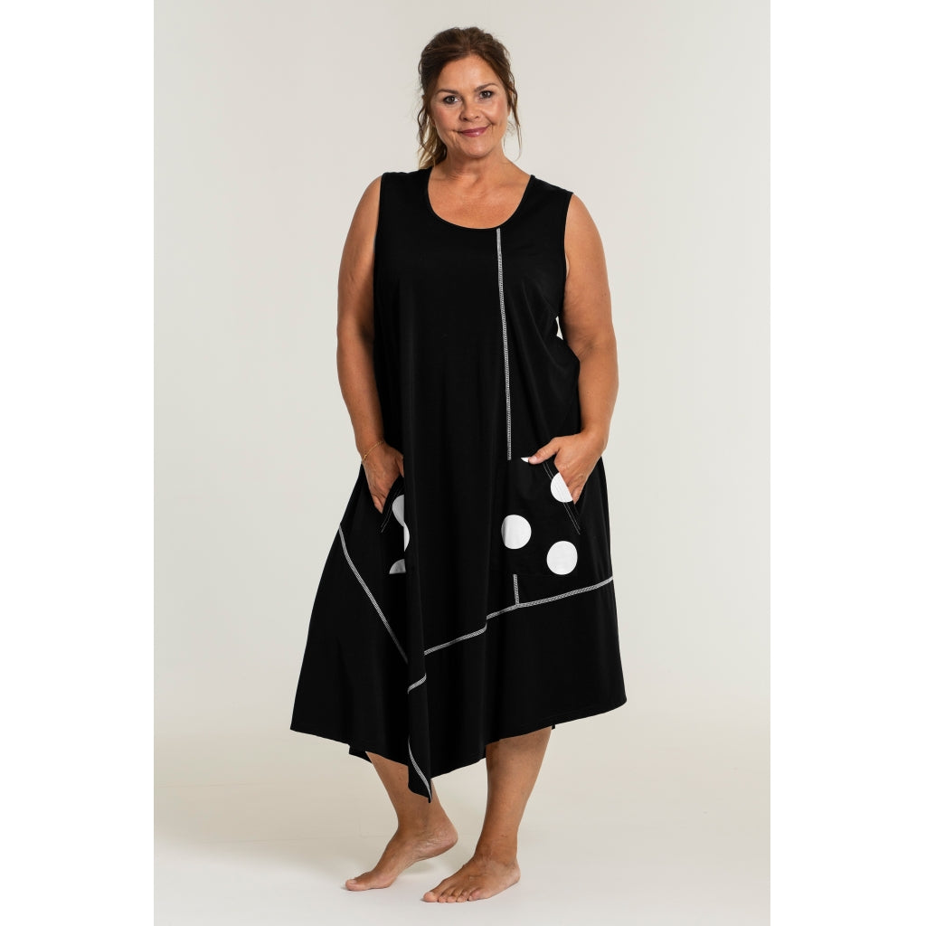 Gozzip Woman Feline A-shape dress - FLERE FARVER Dress Black/White