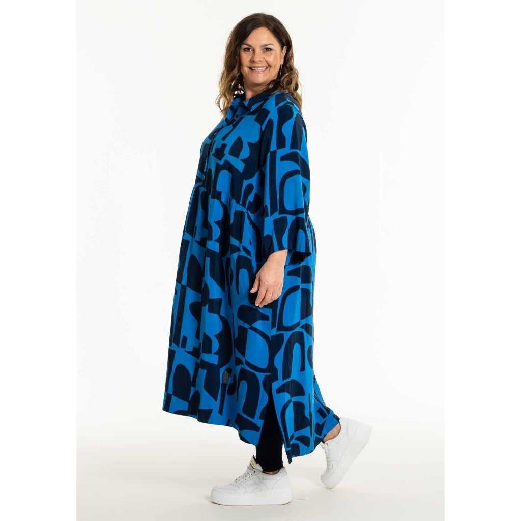 Gozzip Woman GAnn-Louise Dress Dress Indigo Print