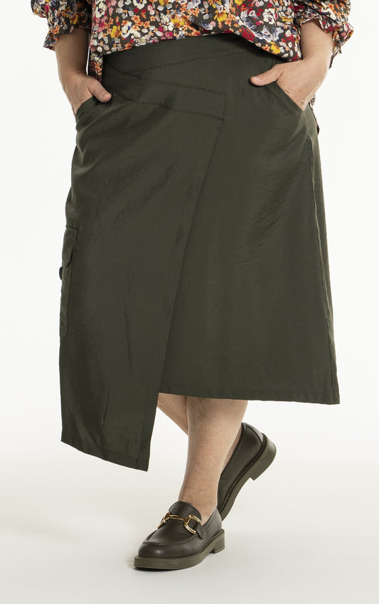 Gozzip Woman GAnnsofie Cargo Skirt Skirt Olive