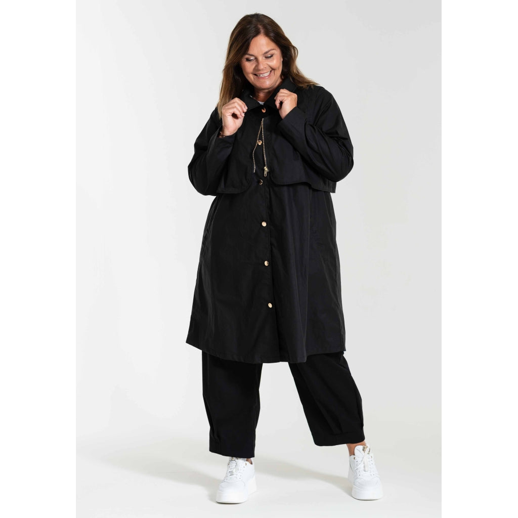 Gozzip Woman GBirdy Trench coat w. waistcoat Coat Black