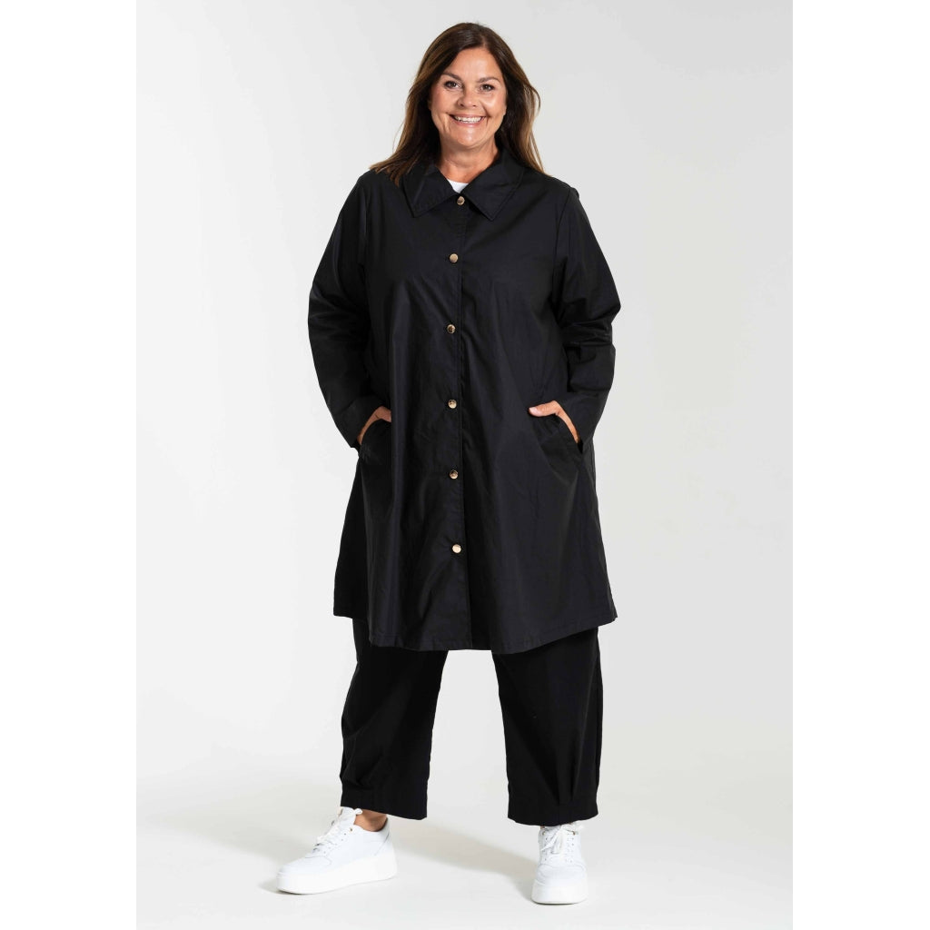 Gozzip Woman GBirdy Trench coat w. waistcoat Coat Black