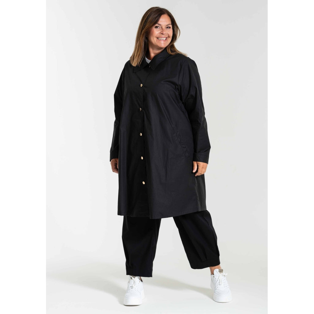 Gozzip Woman GBirdy Trench coat w. waistcoat Coat Black