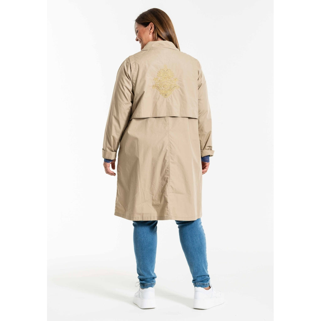 Gozzip Woman GBirdy Trench coat w. waistcoat Coat Sand