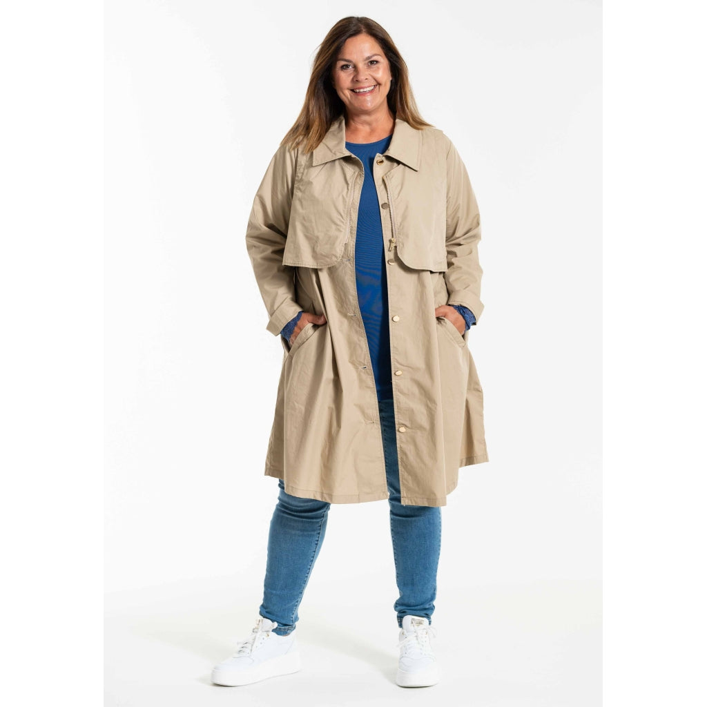 Gozzip Woman GBirdy Trench coat w. waistcoat Coat Sand