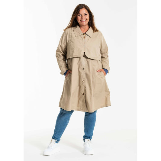 Gozzip Woman GBirdy Trench coat w. waistcoat Coat Sand