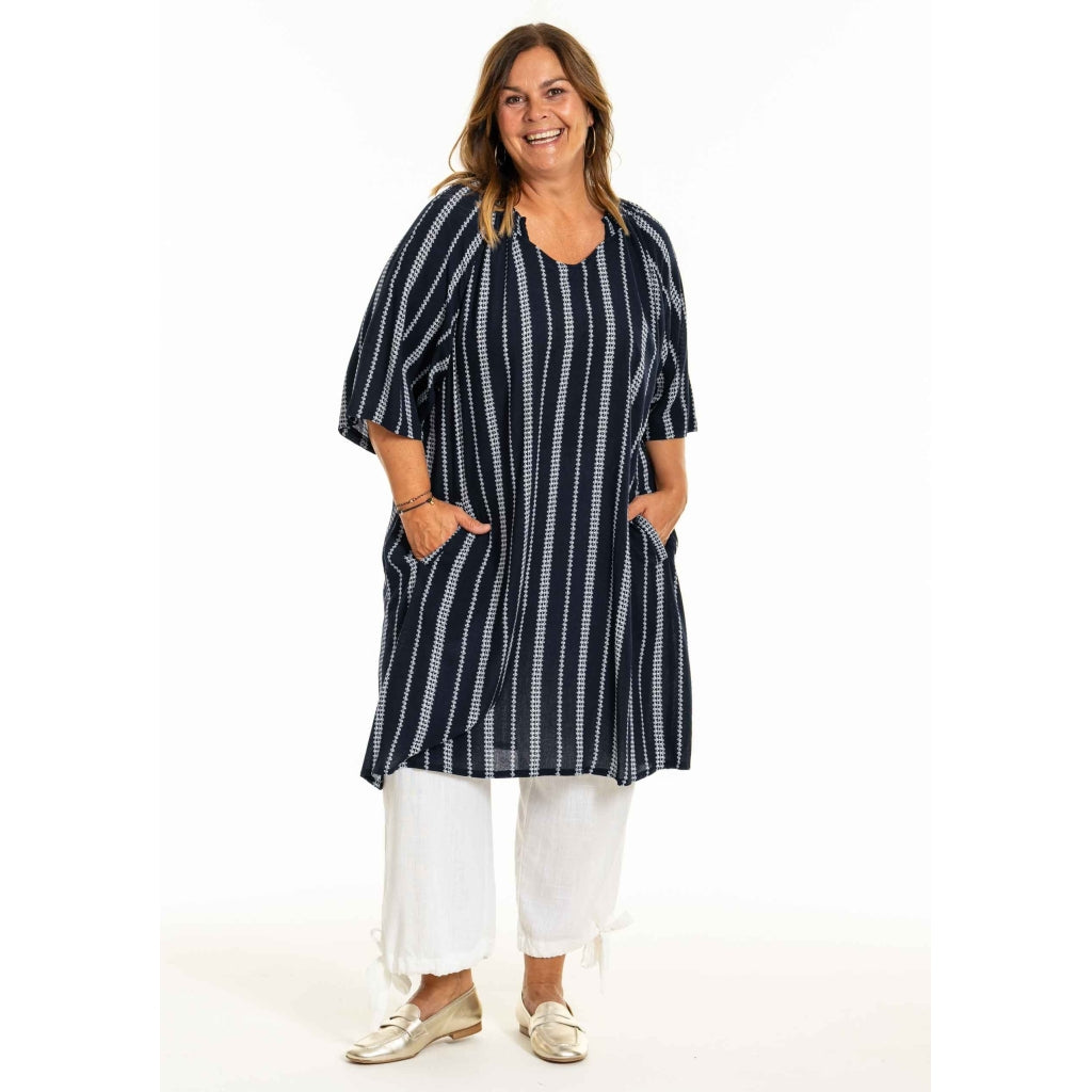 Gozzip Woman GDinne Tunic Tunic Navy/White