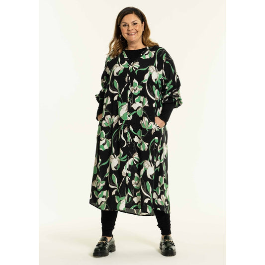 Gozzip Woman GDitta Dress Dress Black with pine green