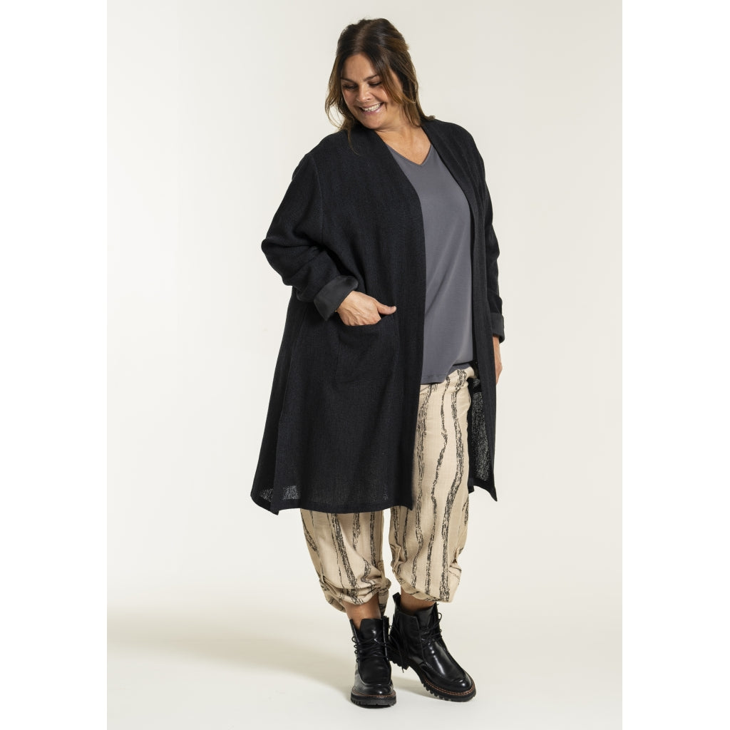 Gozzip Woman GFrance Long Cardigan Long Cardigan Black