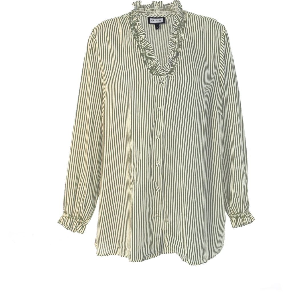 Gozzip Woman GFrederikka Shirt Shirt Moss Stripe