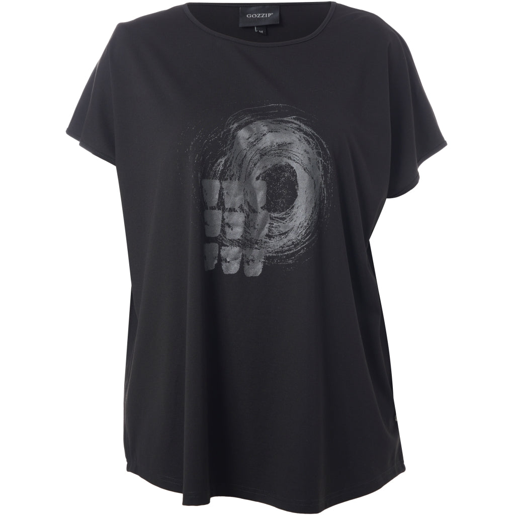 Gozzip Woman GHensia T-Shirt w print T-Shirt Black