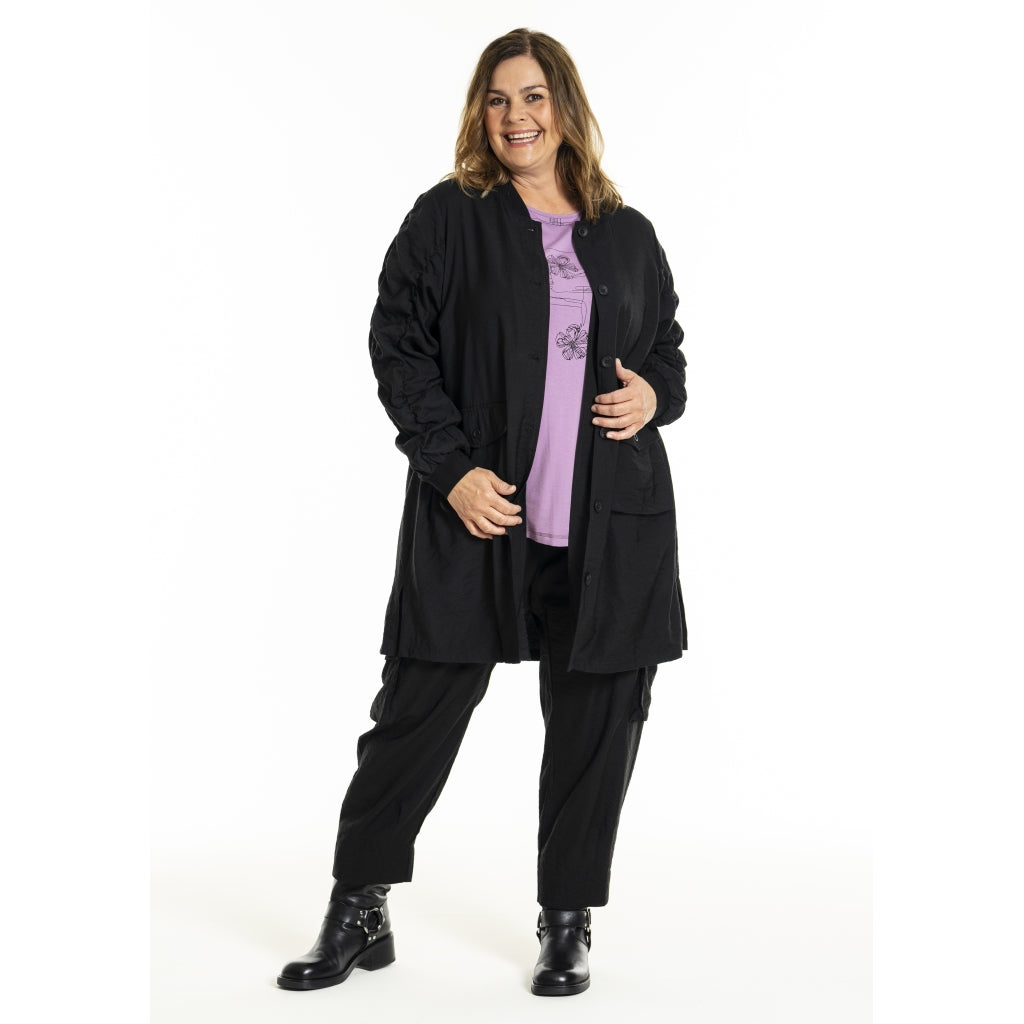 Gozzip Woman GIdina Cardigan Tunic Cardigan Tunic Black