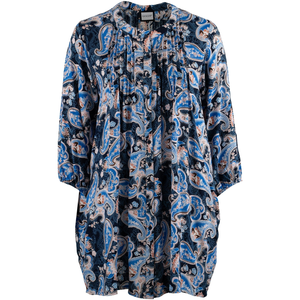 Gozzip Woman GJohanne Shirt Tunic Shirt Tunic Blue Paisley