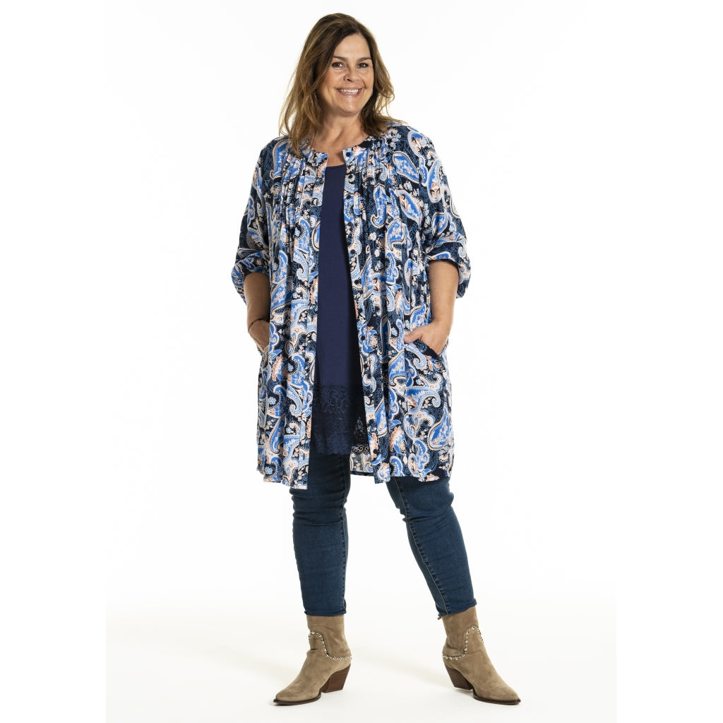 Gozzip Woman GJohanne Shirt Tunic Shirt Tunic Blue Paisley