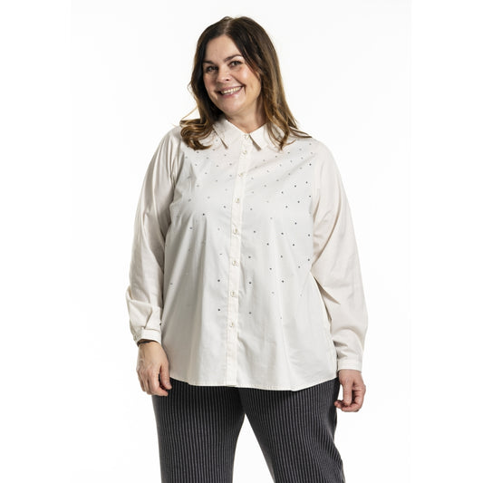 Gozzip Woman GKarina Shirt with stones Shirt Off-White