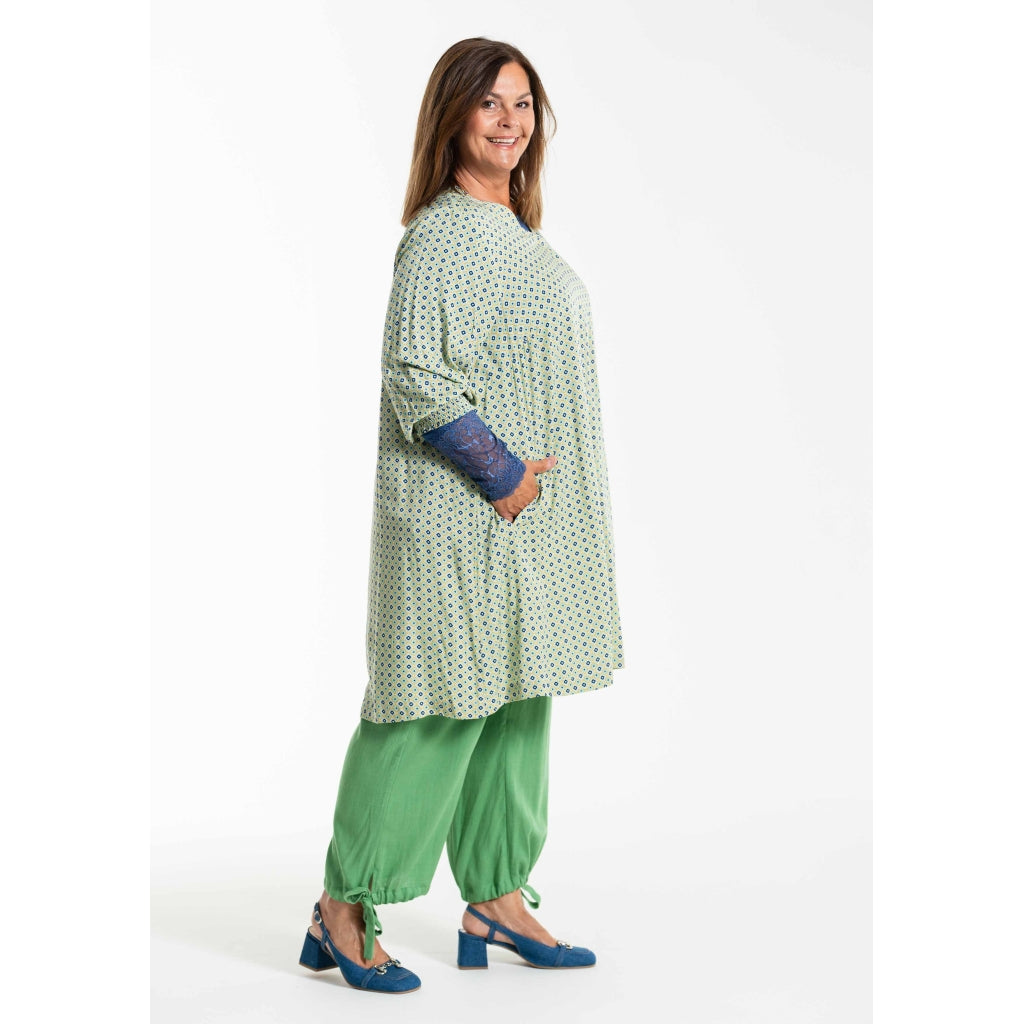 Gozzip Woman GMeta Tunic Tunic Lime Print