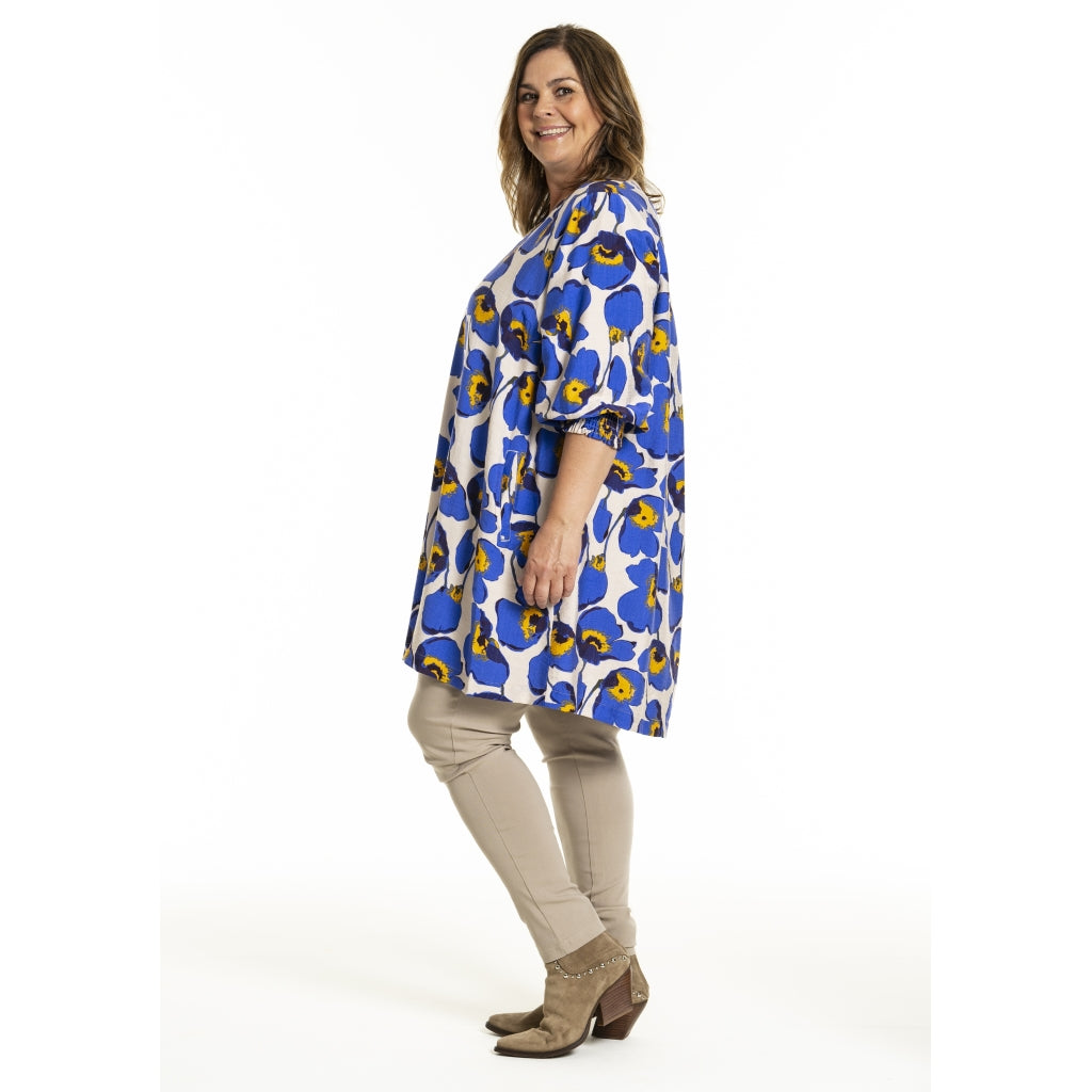 Gozzip Woman GMeta Tunic Tunic Blue print