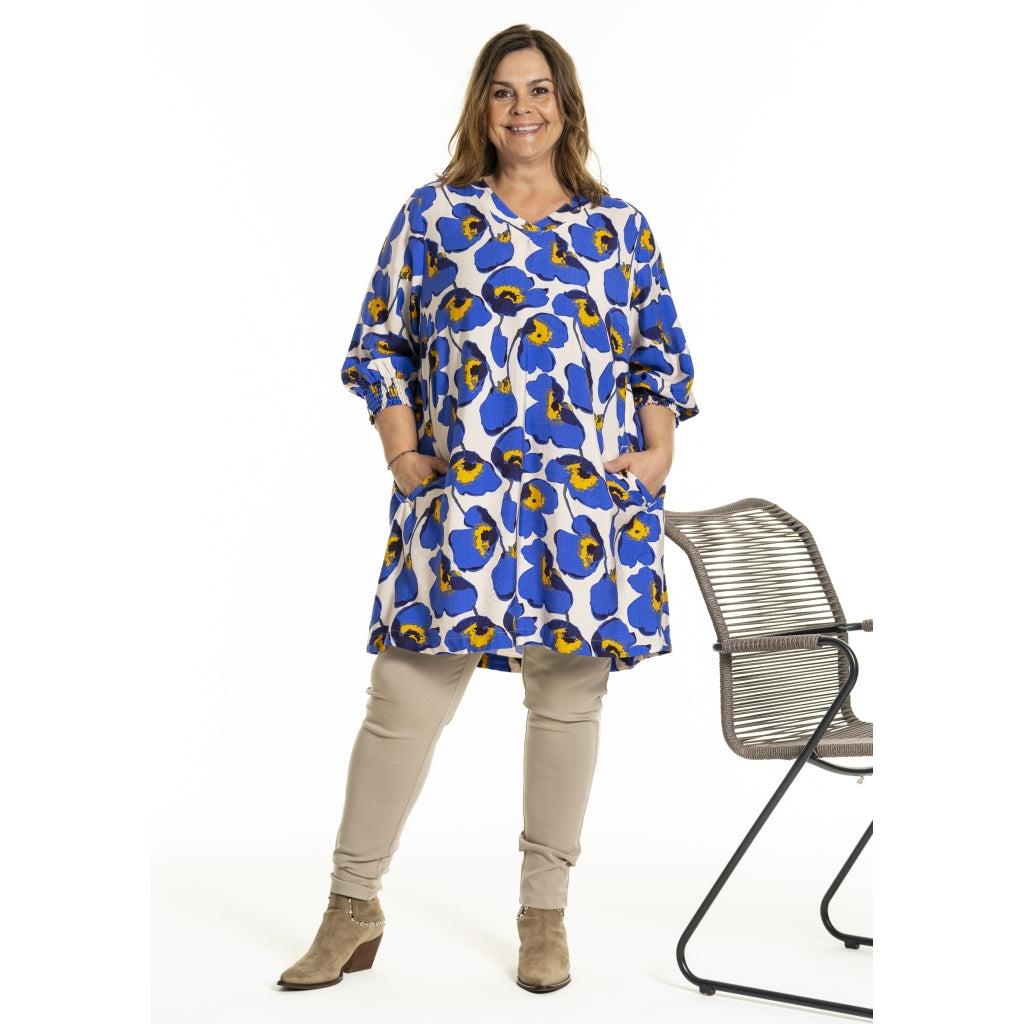 Gozzip Woman GMeta Tunic Tunic Blue print