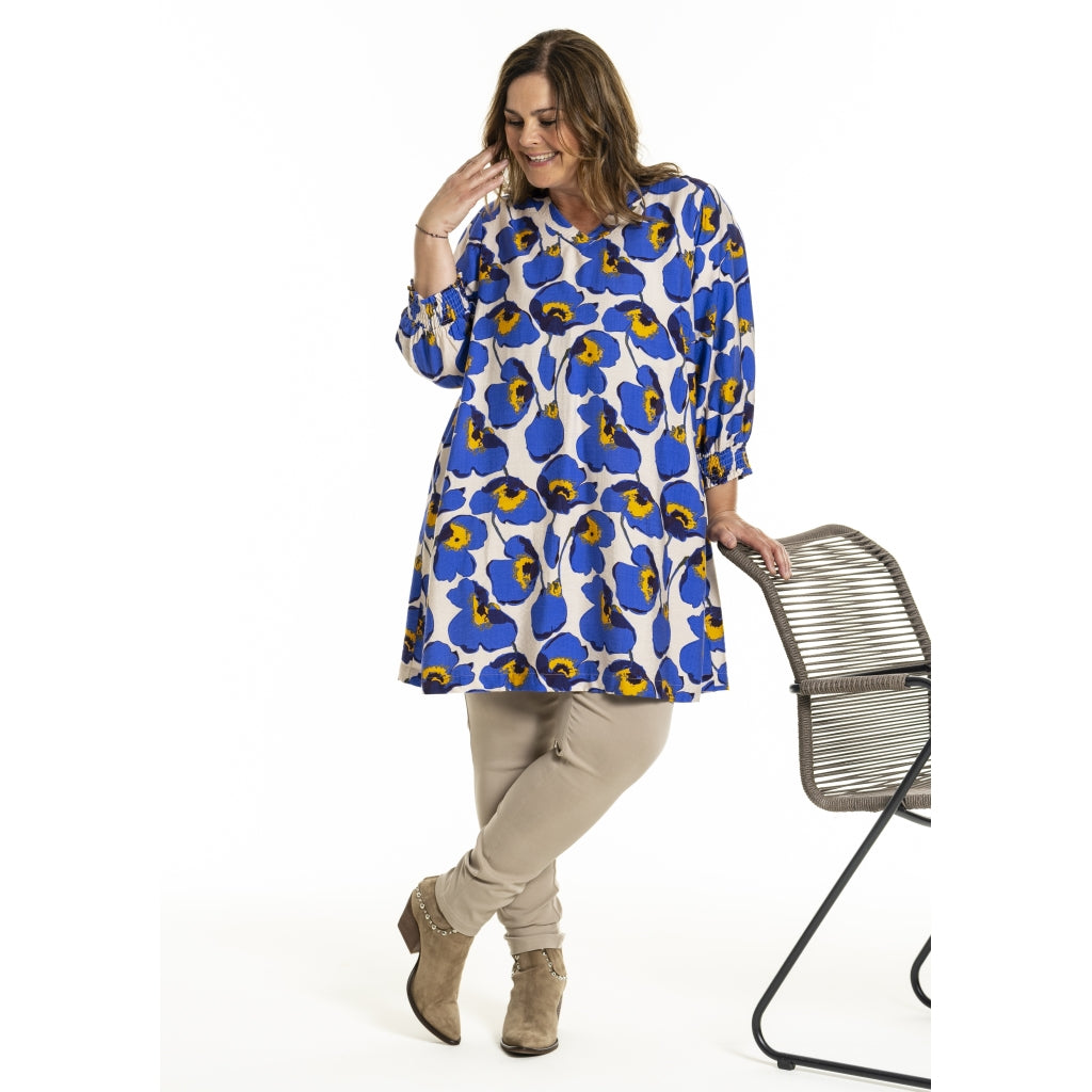 Gozzip Woman GMeta Tunic Tunic Blue print