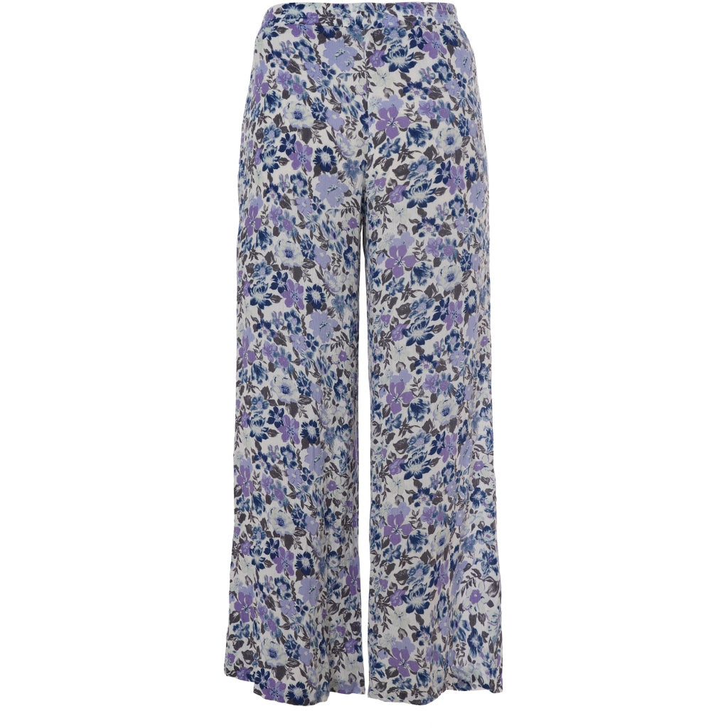 Studio Gina Trousers Trousers white with purple mix flowers