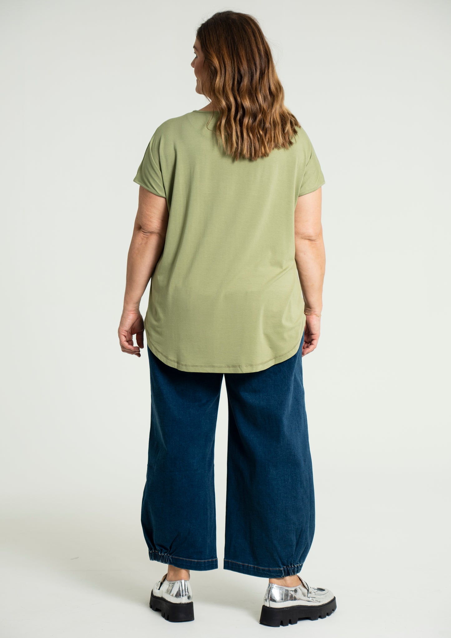 Gozzip Woman Gitte T-shirt with print T-Shirt Dusty Green
