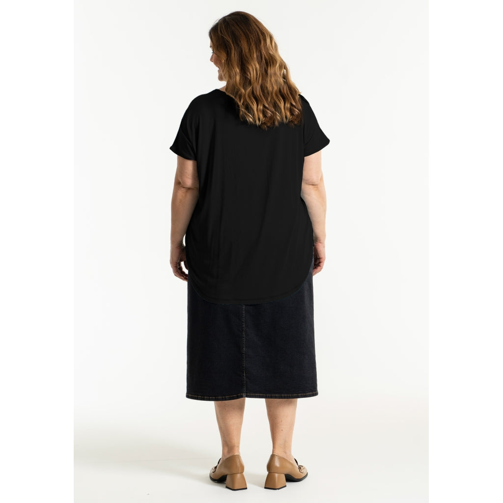 Gozzip Woman Gitte T-shirt with print T-Shirt Black