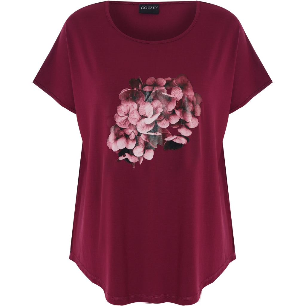 Gozzip Woman Gitte T-shirt with print T-Shirt Zinfandel