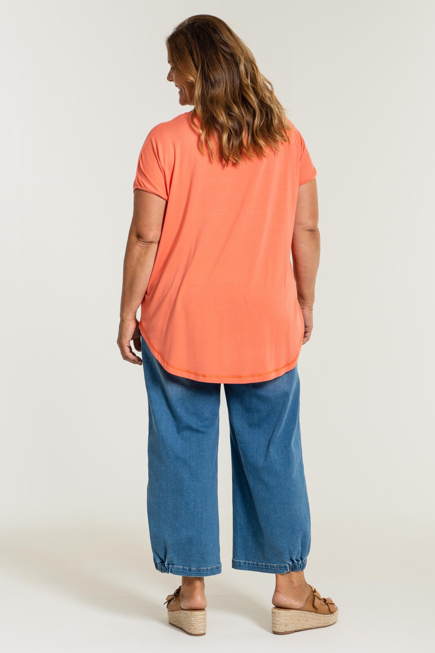 Gozzip Woman Gitte T-shirt with print - FLERE FARVER T-Shirt Coral