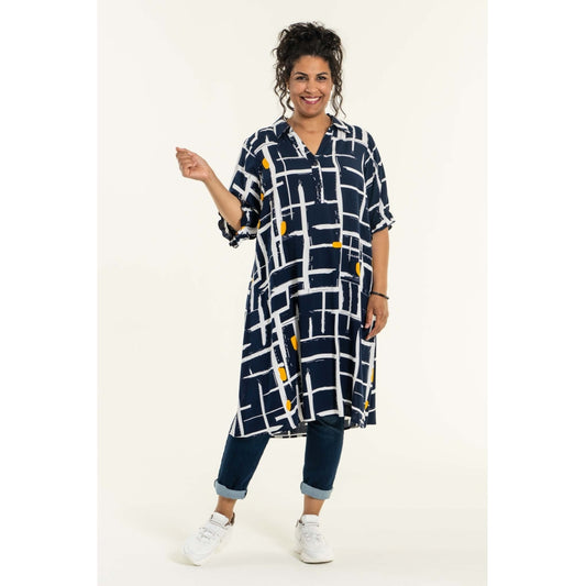 Studio Gunda Dress Dress Navy with white stripes