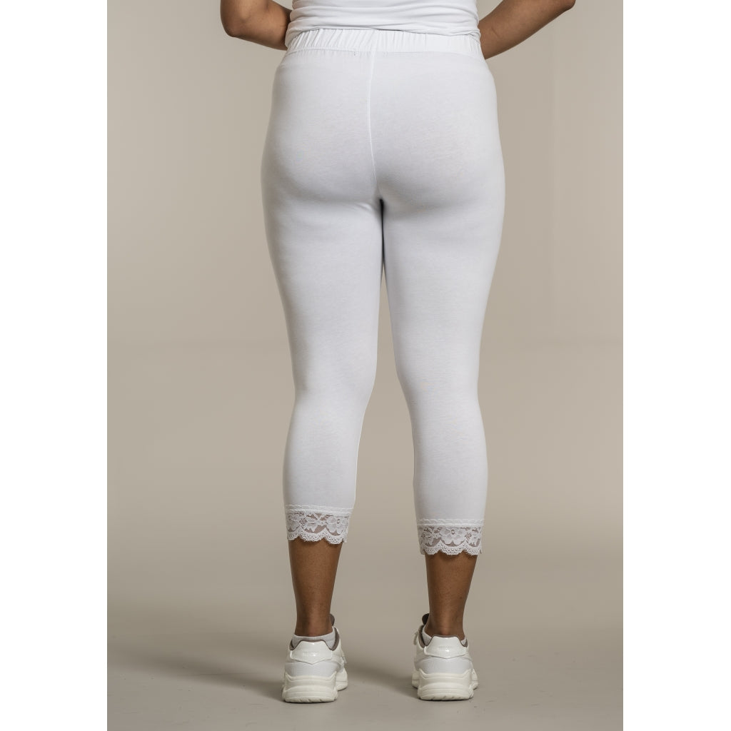 Sandgaard Leggings i 3/4 leggings med blonder Leggings White