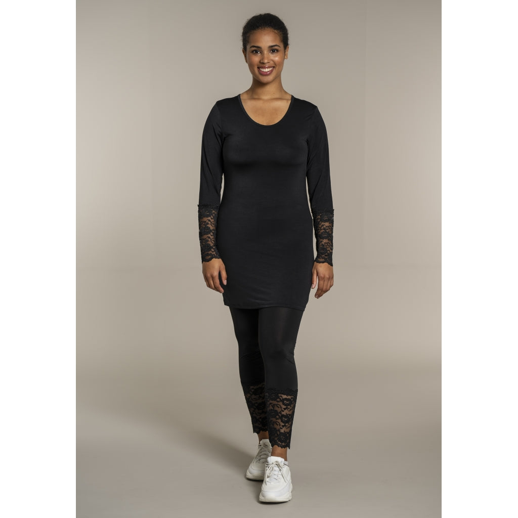 Sandgaard Leggings med blonde detalje Pants Black