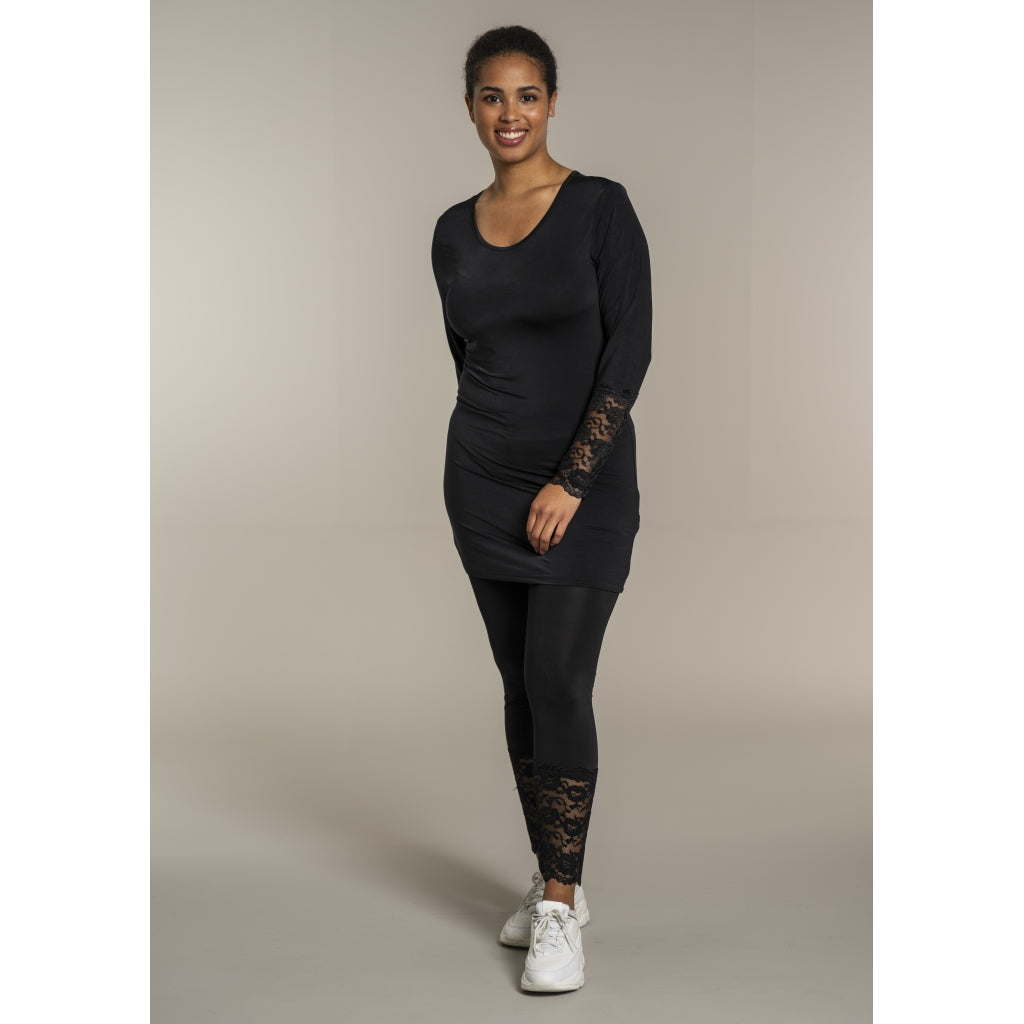 Sandgaard Leggings med blonde detalje Pants Black