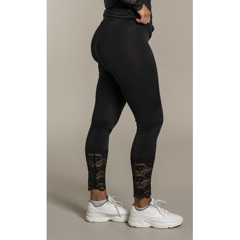 Sandgaard Leggings med blonde detalje Pants Black