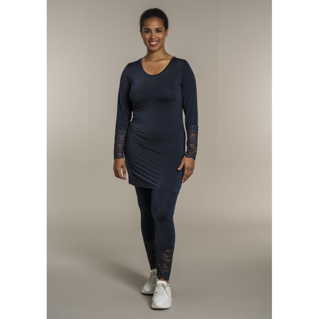 Sandgaard Leggings med blonde detalje Pants Dark Blue