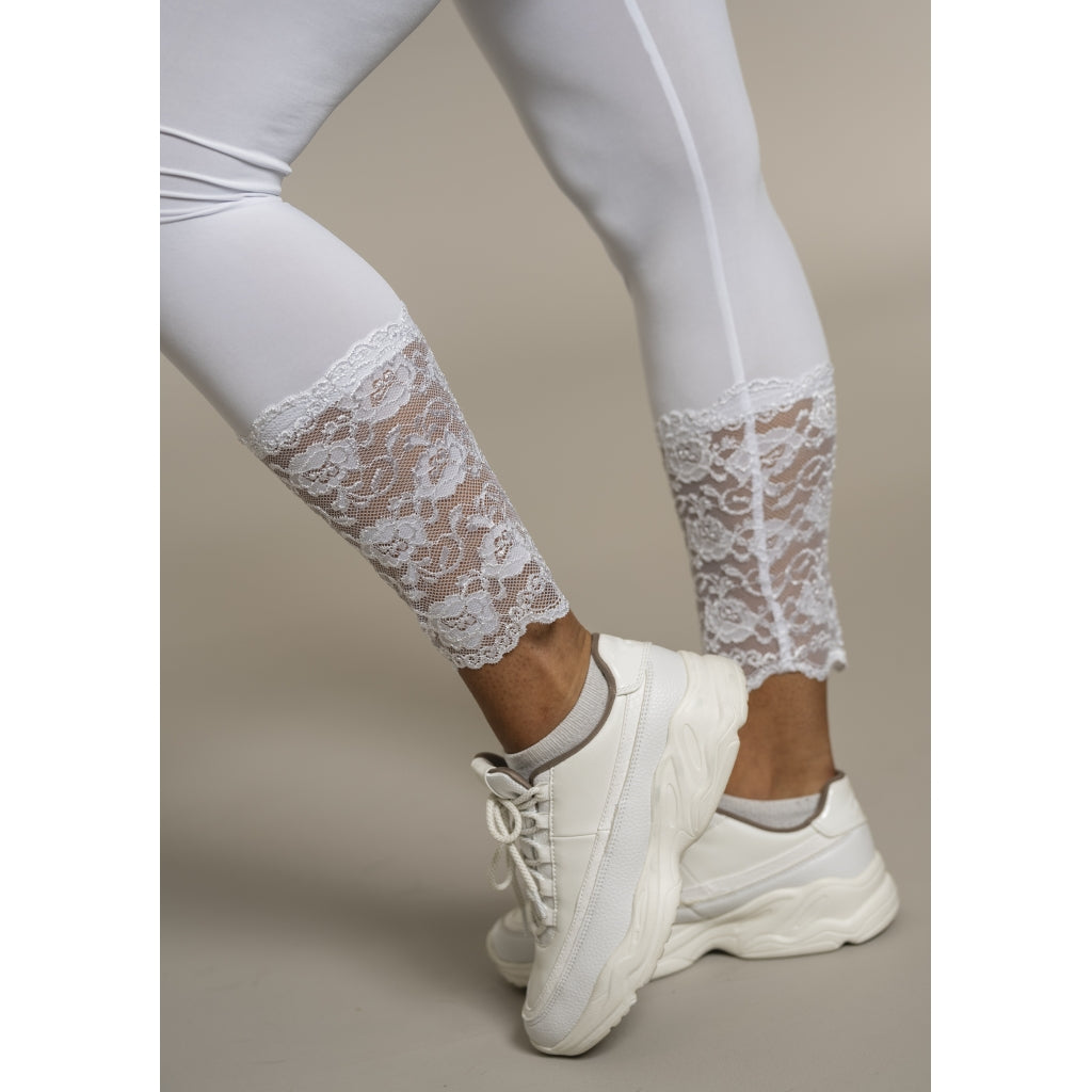 Sandgaard Leggings med blonde detalje Pants White